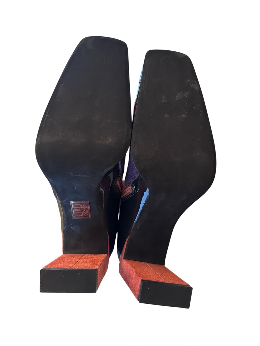 Jeffrey Campbell Anthropologie Lightspeed patchwork boots size 7 - Picture 9 of 11